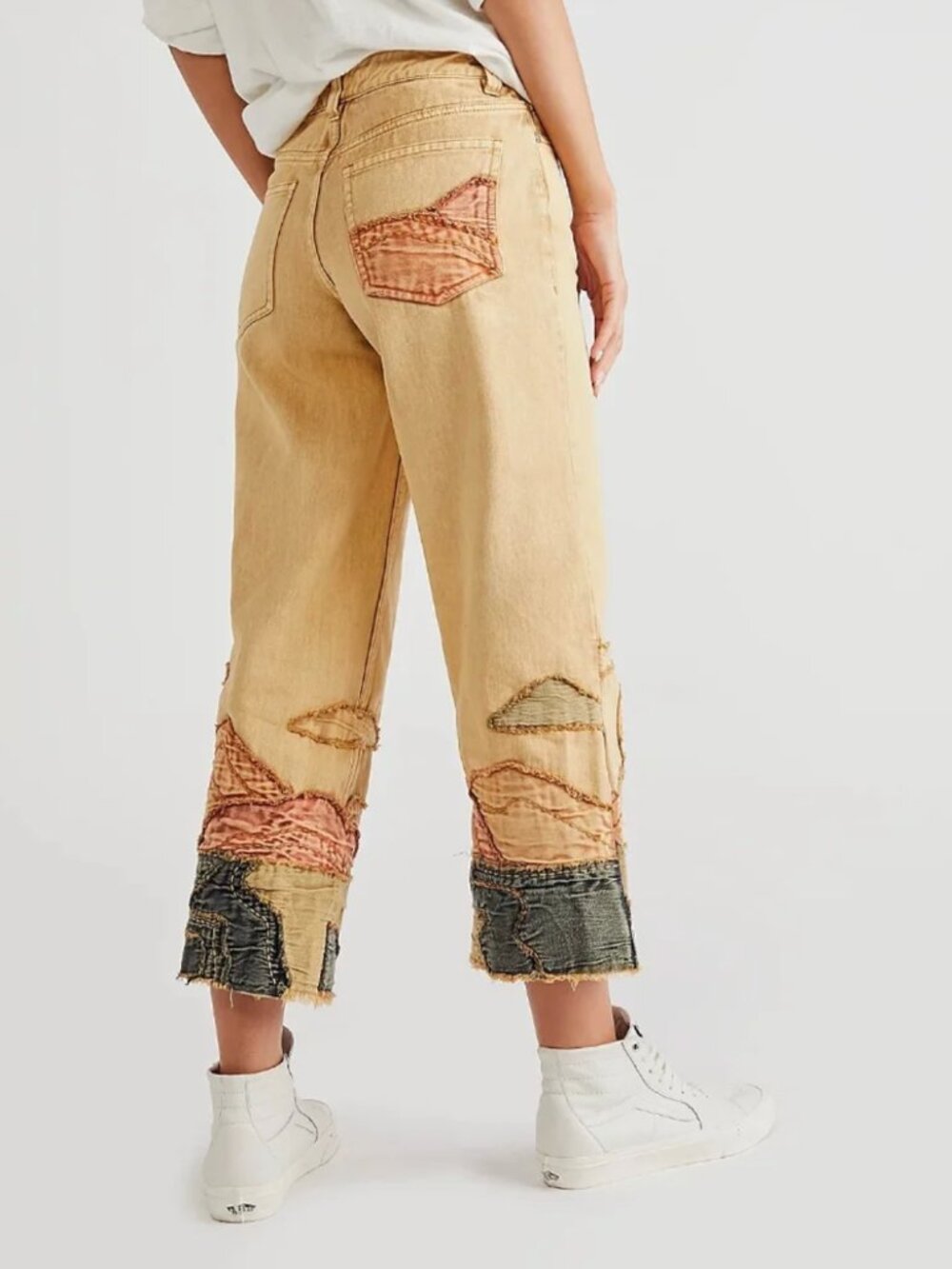HTF We The Free People Canyon Golden Vibes Appliqué Patchwork Western Boho 26
